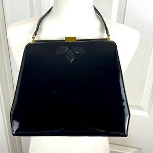 1960 Vintage Pinup Rockabilly So Unmistakably Johansen Black Patent Purse